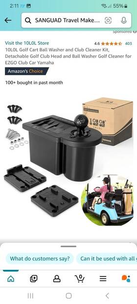 B08dllkqmz 10l0l Golf Cart Ball Washer And Club Cleaning Kit
