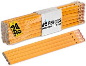 Wp7548960021400 1intheoffice #2 Pencil Wood-cased Pencils Unsharpened Yellow
