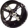 40436 Set Of Golf Cart Inch Machined Black Ss Twister Wheel