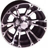 40693 Set Of Golf Cart Inch Ss Typhoon Machined Black Wheel