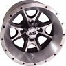 40834 Set Of Golf Cart Tremor Inch Machined Black Wheel With