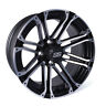 41047 Set Of Golf Cart Ss Voyager Inch Machined Black Wheel