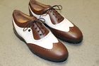52011 Footjoy Golf Shoes White Brown Model Icon Black