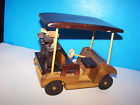 715606072725 Solid Wood Desktop Golf Cart With Bags And Clubs