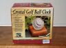 72000 Spooniques New Crystal Golf Ball Clock On Wood Base