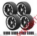 750393pkg -- Package Black 14- Wheels Backlash Tires Optimus