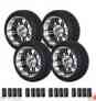 750396pkg Laguna Wheels -- Black Backlash 14- Machined Tires