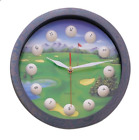 93304 Golf Sport Wall Clock Silver Color Free Shipping