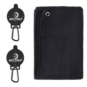 Acctolf 717967990229 Magnetic Golf Towel For Bag Microfiber Black