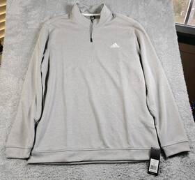 Advr0884 Adidas Golf Elevated 1/4 Zip Pullover Mens Xl Gray Sweatshirt Active