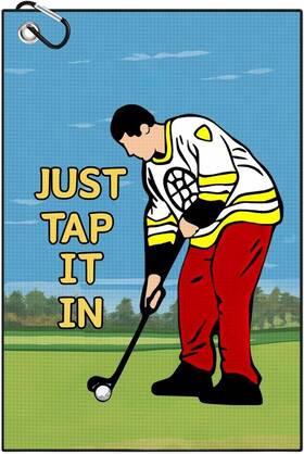 Aikiprety 658368002053 Funny Printed Golf Towel For 40 60cm Blue- Just Tap It In