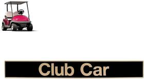 Aix 313023339324 Drive-up Name Plate For Club Car Precedent Black Gold Decal Golf Cart 15.74