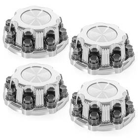 Cwc-4 Anatia Chrome Wheel 8 Lug Chevy Center Caps Compatible With Select 16 4 Pcs Silver