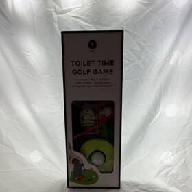 234-23-6966 Ankit Toilet Time Golf Game Set With Flag 2 Balls Putting Green Putter