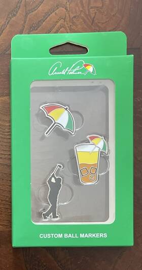 Arnold Palmer 037182684490 Rainbow Umbrella Iced Tea/lemonade Silhouette Golf Ball Marker Set