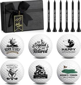 Arrowbash-sun0218b Arrowbash 6 Pack Funny Golf Balls Set With About 5.7 X 4.1 2.4 Inch White