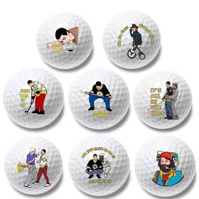 Artpreti 747923188513 8 Pcs Funny Golf Balls For Birthday Novelty Golfer 1.68 Inch White