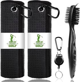 2xm1s Attractive Golf Towels Microfiber Waffle 16 Inch X16 2 Black Towel Brush