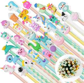 M1-3427164 Auauy Pencils #2 Hb Fun Pencil With Cartoon Green White Yellow