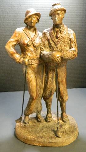 Ap4136 Austin Sculpture Vintage Signed Inch Country Club By Heath 16 X 8.25 6.75 V.g