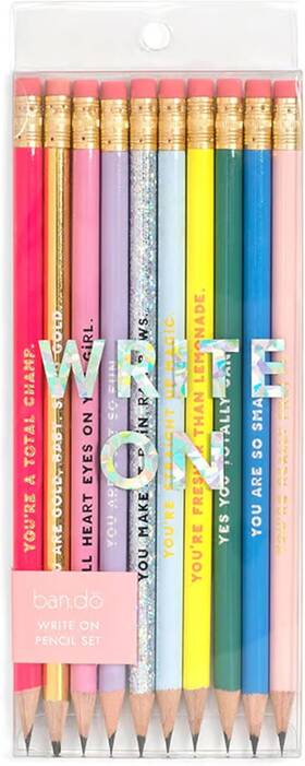 69390 Ban.do Write On Colorful Pencil Set Of 10 1 Count Pack Compliments