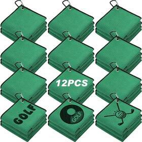 Zi-batiyeer-1717 Batiyeer 12 Pcs Golf Towel Bulk For Bags 16ftft 16 X Inches Dark Green