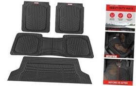 Ab220-a1 Bdk Premium Flextough Plus All-protection Deepdish Front And Rear Mats With Black
