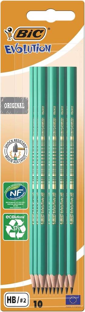 8902741 Bic Evolution Original Pencils - Pack Of 10 Count 1 Black