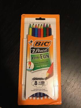 Pgep81-a-blk Bic Xtra-fun Graphite Pencil #2 Hb 8-count 8 Count Pack Of 1