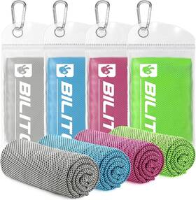 Tj00a Bilitok Superfiber Ice Towel Neck Soft Breathable Cold Blue/green/rose Red/gray