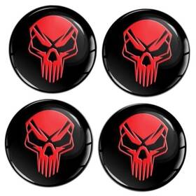A-3056 Biomar Cosmetics 4 X 56mm 3d Silicone Stickers For Hub Caps Wheel Cover