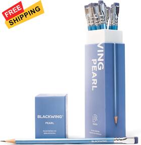 107216 Blackwing Pearl Pencils - 12 Count Blue Lacquer 1 Pack Of