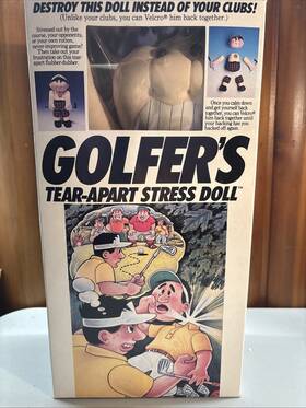 Blue Ridge 014708515148 Vtg Golfers Tear-apart Stress Doll In Original Box 1989 Blu Gag Gift