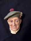 Bossons Vintage Bosson Scottish Head Wall Figurine Golfer Jock Chalkware