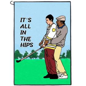 Botogift 658359678014 Funny Golf Towel Printed 23.62 Inch L X 15.75 W Happy-its All In The Hips