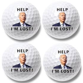 Botogift 747923624653 4 Pcs Funny Golf Balls For Birthday Father S Day 42mm White