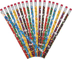 Breling-eraser-01 Breling 36 Pieces Soccer Pencils Kids Count Pack Of 1 Black Blue Green Purple