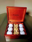 Brookstone New Golf Set Ball Wooden Box Gift Giftset