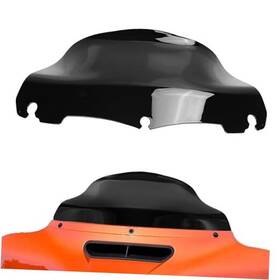 Buyinhouse 760124785046 9 Inch Black Wave Motorcycle Batwing Fairing Windshield Windscreen Wind Splitter