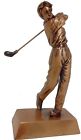 C321 Bargain Mall Copper Female Golfer Figurine 800530663214