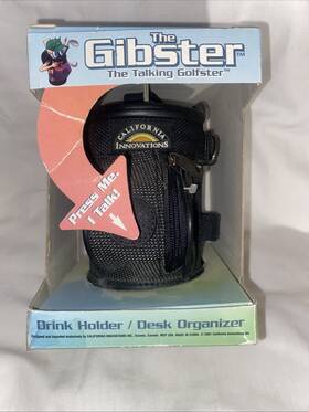 California Innovations 061282310119 Vintage 2001 The Gibster Talking Drink Holder And Desk Organizer Inch