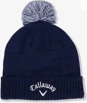 Callaway 194518750103 New 2023 Golf Navy Winter Pom Beanie/cap