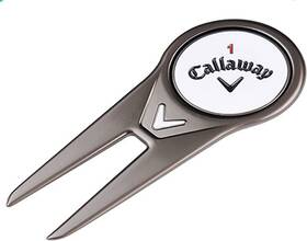 Callaway 194518754224 New 2023 Golf Double Prong Gun Metal Divot Tool With Ball Marker
