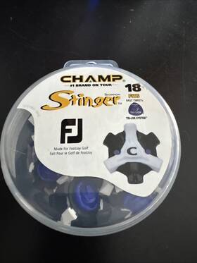 Champ 003650475630 Stinger Shoe Spikes 18 Pcs Black White Blue 32