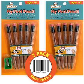 Pd72-2 Channies My First Pencil Easy-to-hold Wood Ages 3-7
