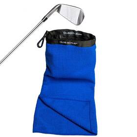 Club Scrub 198168555644 Towel Pro Golf And Ball Cleaning Pouch With Attached Blue