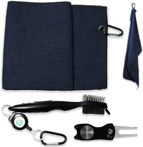 16wx25l Coality Cy-786 Golf Towels - Waffle Pattern Microfiber Towel And Navy Blue