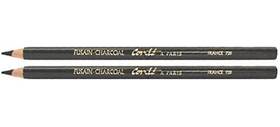 5001278 Cont Paris Artistsft Pencils Charcoal 2b Pack Of 2 Black