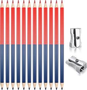 Tests-78 Containlol 12 Pieces Checking Pencils Red And 1 Count Pack Of Blue