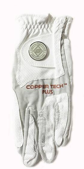 Copper Tech 099377161209 New White/grey Womens Spidertech One Size Fits All Golf Glove